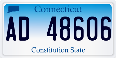 CT license plate AD48606