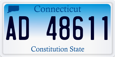 CT license plate AD48611