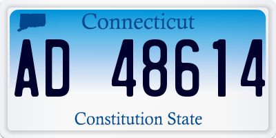 CT license plate AD48614