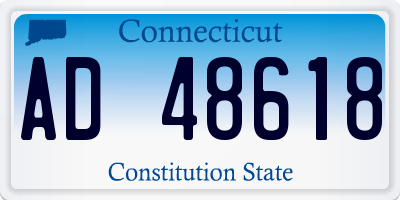 CT license plate AD48618