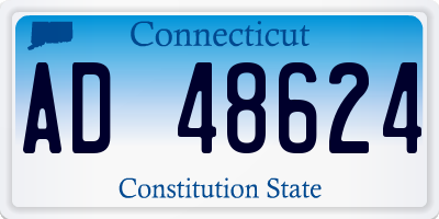 CT license plate AD48624
