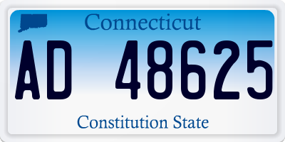 CT license plate AD48625