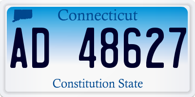 CT license plate AD48627