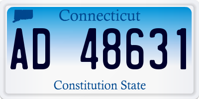 CT license plate AD48631