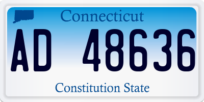CT license plate AD48636