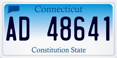 CT license plate AD48641