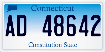CT license plate AD48642