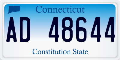 CT license plate AD48644
