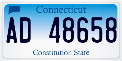 CT license plate AD48658