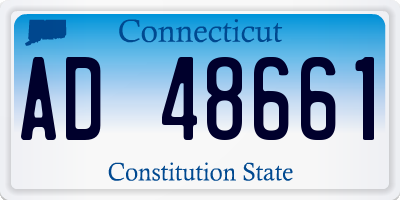 CT license plate AD48661