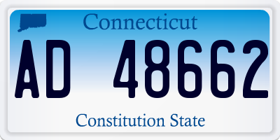 CT license plate AD48662