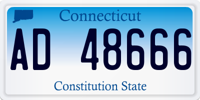 CT license plate AD48666
