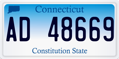 CT license plate AD48669