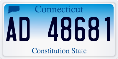 CT license plate AD48681