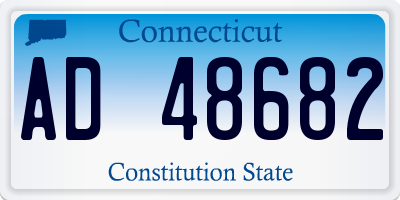CT license plate AD48682