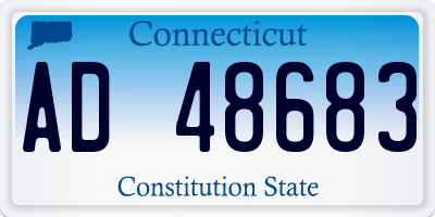 CT license plate AD48683