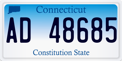 CT license plate AD48685
