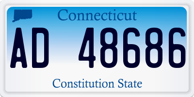 CT license plate AD48686