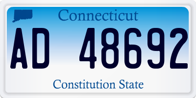 CT license plate AD48692