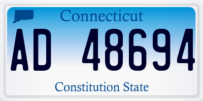 CT license plate AD48694