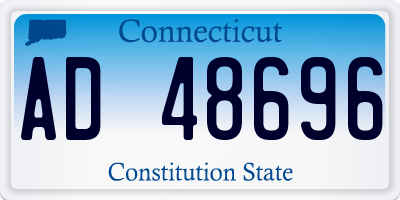 CT license plate AD48696