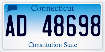 CT license plate AD48698