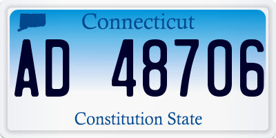 CT license plate AD48706