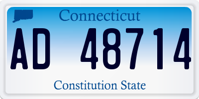 CT license plate AD48714