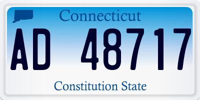 CT license plate AD48717