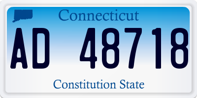 CT license plate AD48718