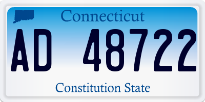 CT license plate AD48722