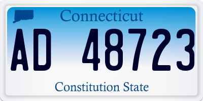 CT license plate AD48723