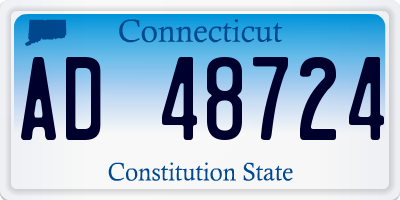 CT license plate AD48724