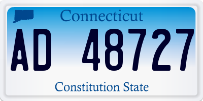 CT license plate AD48727