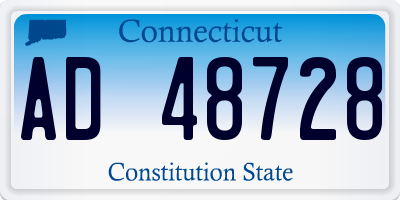 CT license plate AD48728