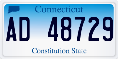 CT license plate AD48729
