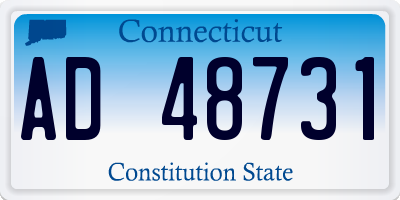 CT license plate AD48731