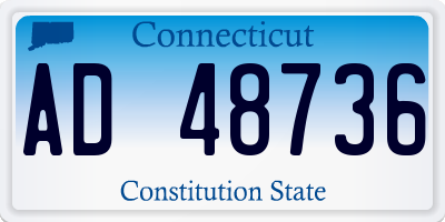 CT license plate AD48736