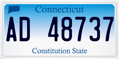 CT license plate AD48737