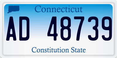 CT license plate AD48739