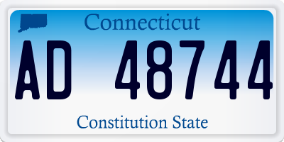 CT license plate AD48744