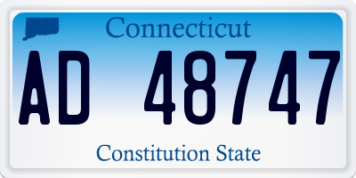 CT license plate AD48747