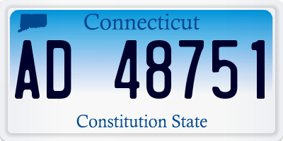 CT license plate AD48751