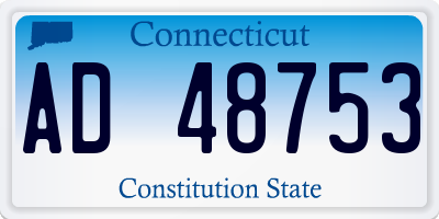 CT license plate AD48753