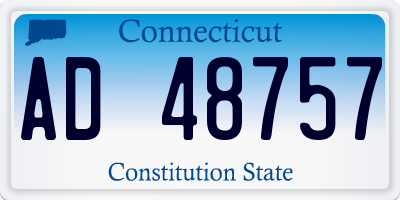 CT license plate AD48757