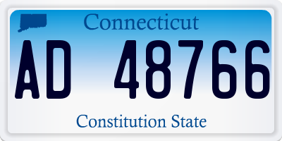 CT license plate AD48766