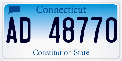 CT license plate AD48770