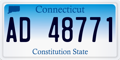 CT license plate AD48771