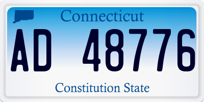 CT license plate AD48776
