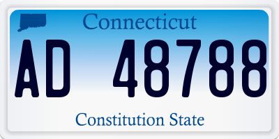 CT license plate AD48788
